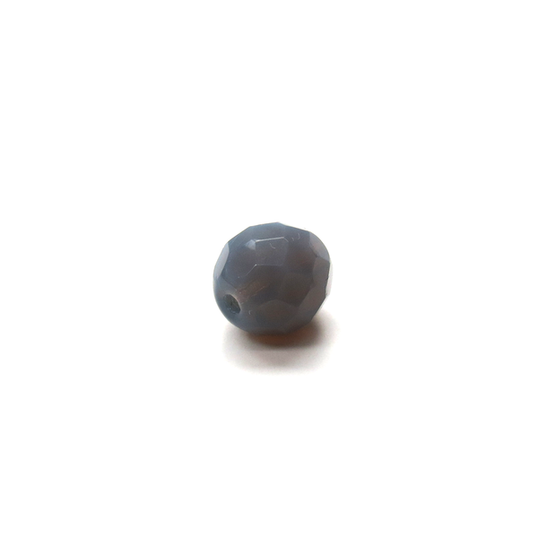Grey, Round Faceted Fire Polished,10mm -20pcs
