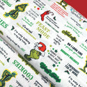Grinch Phrases - 100% Cotton Print Fabric, 44/45" Wide