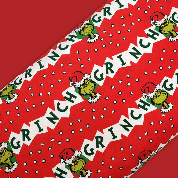 The Grinch - Red - 100% Cotton Print Fabric, 44/45" Wide