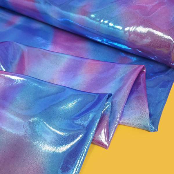 Holographic Blue & Purple, Lycra Fabric - 60" Wide