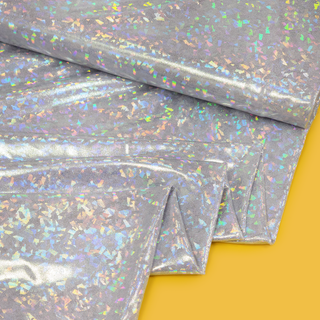 Holographic Silver, Lycra Fabric - 60" Wide