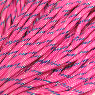Hot Pink and Blue Parachute Cord- 4mm; per yard