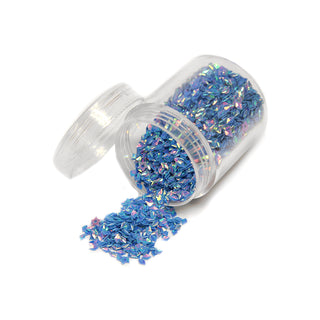 Blue AB Triangle Shaped Glitter; 11 grams