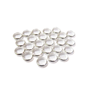 Spacer Round,Silver, 8mm; 25 pcs