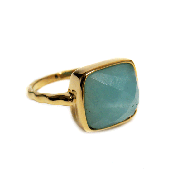 The Power Within Turquoise Ring, Gold, 1 piece