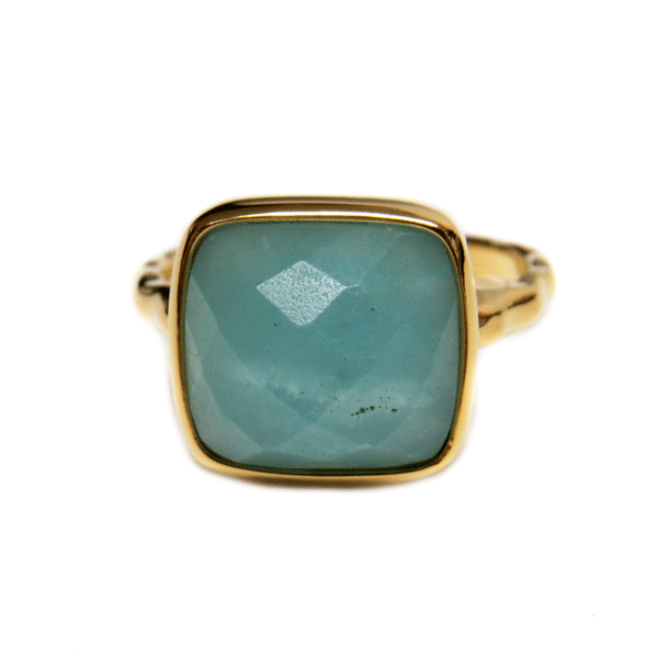The Power Within Turquoise Ring, Gold, 1 piece