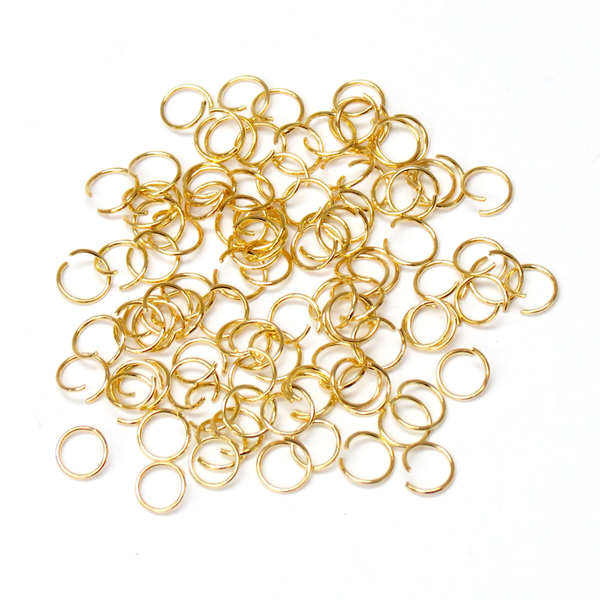 Jump Ring, Gold Plated Brass-8mm; 100pcs