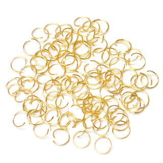 Jump Ring, Gold Plated Brass-10mm; 100pcs