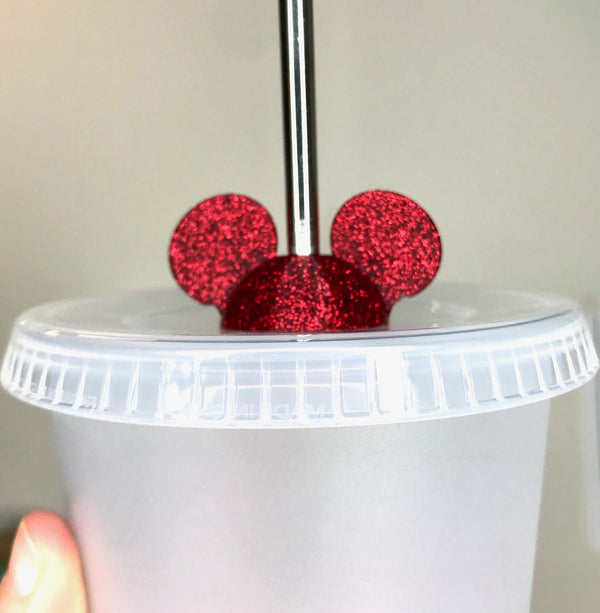 Straw Topper Mouse with Bow Silicone Mold -1 piece