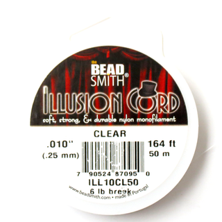 Illusion Cord, Nylon Monofilament, Clear