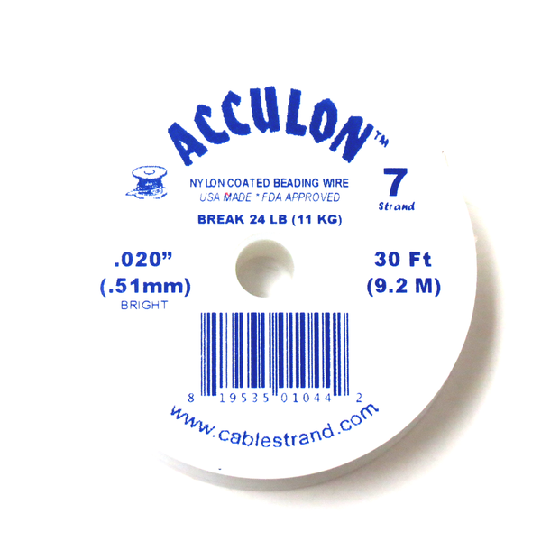 Acculon, Nylon Coated Beading Wire, .020/30ft