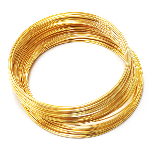 Memory Wire, Gold Plated; 2-1/4 diameter-70loops