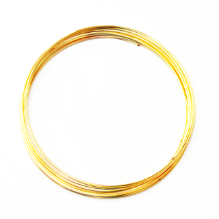 Memory Wire, Gold Plated; 2-1/4 diameter-12loops