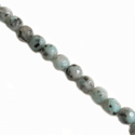 Faceted Dalmation Bead, 8mm; 1 strand