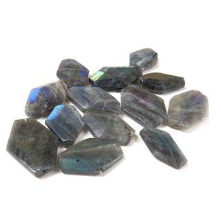 Cuentas de Labradorita en Forma Hexagonal 34x25 mm - 1 pieza