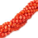 Cuentas Redondas Cat Eye - Anaranjado