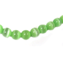 Cat Eye Bead, Light Green- 1 strand