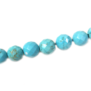 Turquoise Round Faceted, 10mm - 1 strand