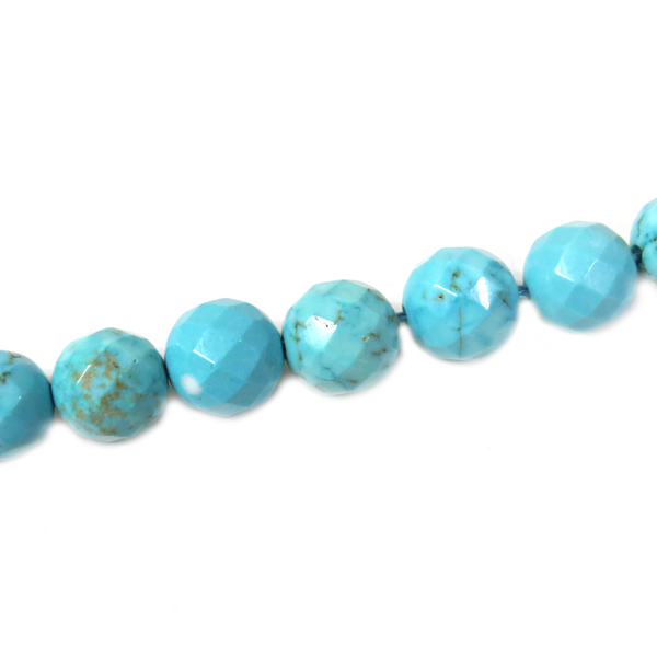 Turquoise Round Faceted, 10mm - 1 strand