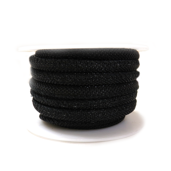 Rope Cord, Black, 6mm - 1 foot