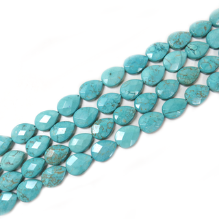 Turquoise Faceted Drop, 24x17mm - 1 piece