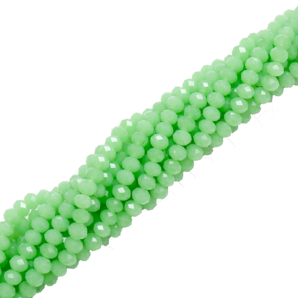 Rondelles- Green Opaque
