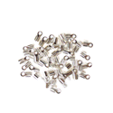 End Cord, Silver Plated Brass-10x5mm; 50pcs