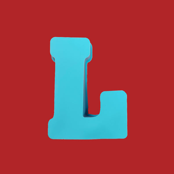 L - Large Letter Silicone Mold for Resin; Approx. 6"