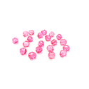 Light Pink, Round Faceted Fire Polished; 8mm - 20 pcs