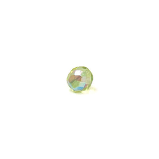 Lime AB, Round Faceted Fire Polished; 10mm - 20 pcs