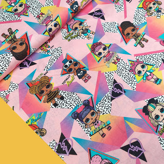LOL Surprise Girls - Pink - 100% Cotton Print Fabric, 44/45" Wide