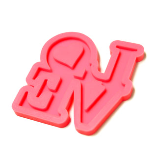 LOVE Silicone Mold for Resin Pendant - Approx. 2.75"x3.75"