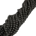 Black Lava Stone Beads, 8mm Round