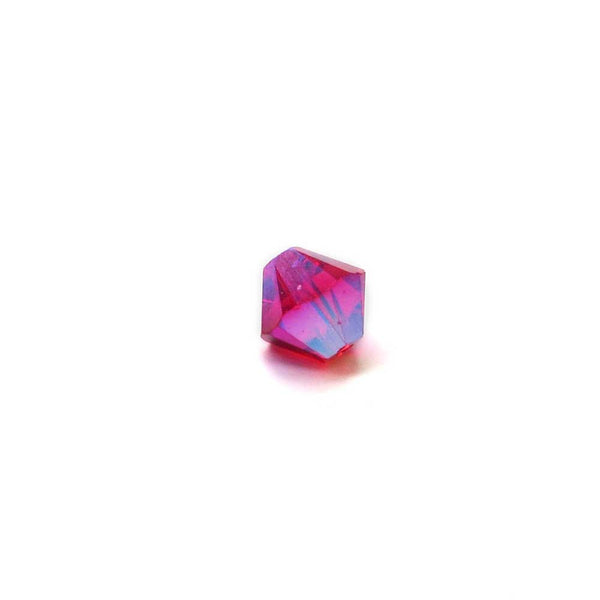 Swarovski Crystal, Bicone, Light Siam AB 2X, 6mm; 20pcs