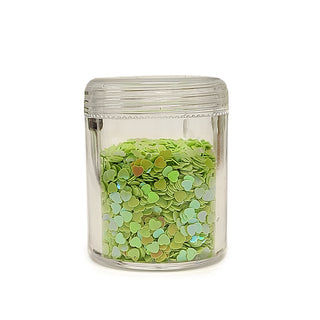 Light Green AB Full Heart Shaped Glitter; 13 grams