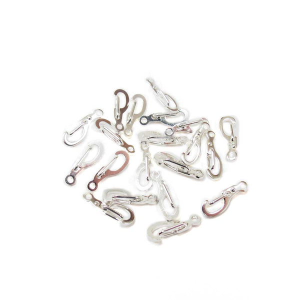 Lobster Claw Self-Closing, Silver Plated Brass-11x5mm; 20pcs