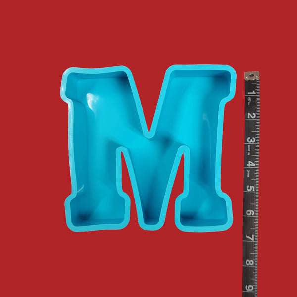 M - Large Letter Silicone Mold for Resin; Approx. 6"