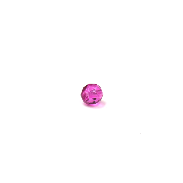 Magenta, Round Faceted Fire Polished; 8mm - 20 pcs