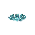 Two Tone Metallic Turquoise, Round Faceted Fire Polished, 8mm - 20 pcs