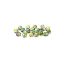 Multi Green, Round Faceted Fire Polished, 8mm - 20 pcs
