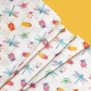 Rainbow Bugs - 100% Cotton Print Fabric, 44/45" Wide