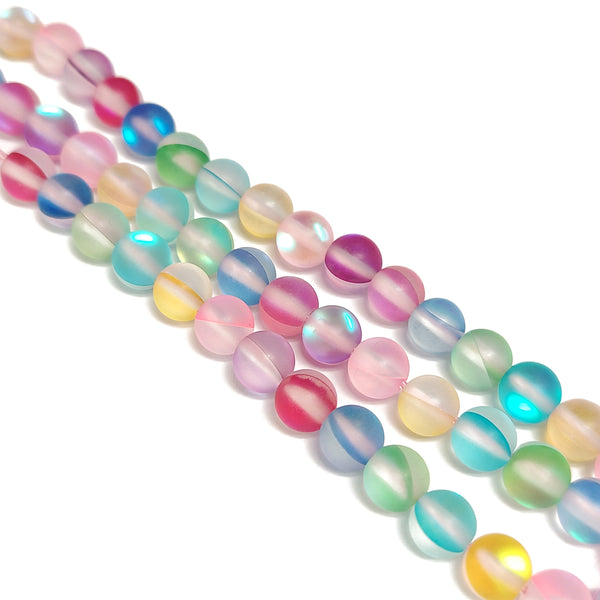 Multicolor Synthetic Moonstone , 6mm - 1 strand