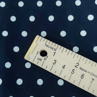 Navy and White 1/4" Polka Dots - 100% Cotton Print Fabric, 58" Wide
