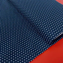 Navy and White 1/8" Polka Dots - 100% Cotton Print Fabric, 58" Wide