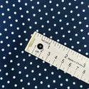 Navy and White 1/8" Polka Dots - 100% Cotton Print Fabric, 58" Wide