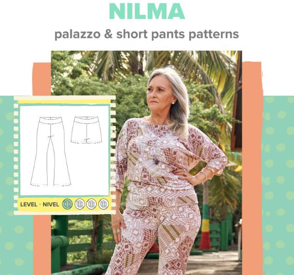 DIGITAL 2 Pattern Bundle! Nilma - Palazzo and Short Pants PDF Pattern - All sizes included