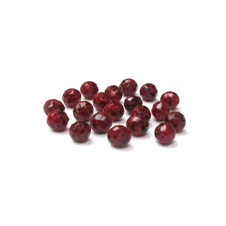 Picasso Garnet, Round Faceted Fire Polished Beads-10mm; 20pcs