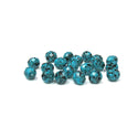 Picasso Turquoise, Round Faceted Fire Polished; 10mm - 20 pcs