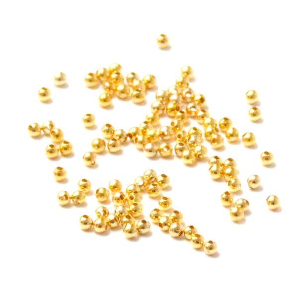 Crimp, Gold Plated Brass- 1.3mm; 100pcs