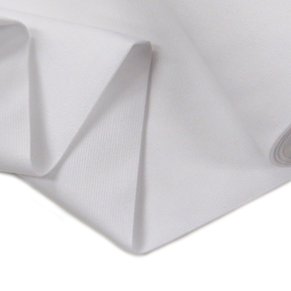 White, Poly/Cotton Pinfeather - 58" wide; 1 Yard